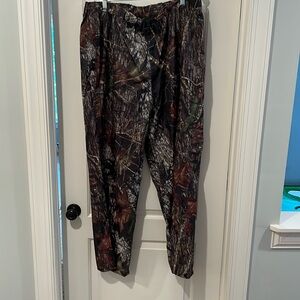 Redhead Rain Camo Hunting Pants adjustable waist lightweight size 2XL EUC